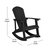 Atlantic All-Weather Black Polyresin Adirondack Rocking Chair with Vertical Slats And Cream Weather Resistant Cushions