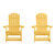 Atlantic All-Weather Polyresin Adirondack Rocking Chair With Vertical Slats - Set Of 2 - Yellow