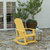 Atlantic All-Weather Polyresin Adirondack Rocking Chair With Vertical Slats - Yellow