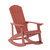 Atlantic All-Weather Polyresin Adirondack Rocking Chair With Vertical Slats - Red