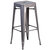 Atlas Series Backless 30" Bar Height Dining Stool with Clear Coated Metal Frame for Indoor Use