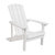 Ayala 3 Piece Outdoor Leisure Set with Set of 2 White Poly Resin Adirondack Chairs and Star and Moon Iron Fire Pit