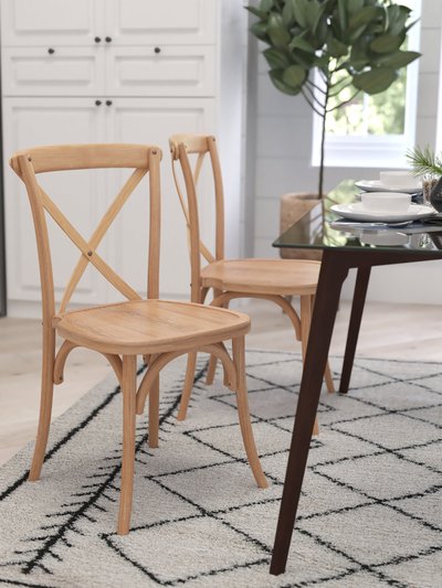 Merrick Lane Bardstown X-Back Bistro Style Wooden High Back Dining Chair In Driftwood product