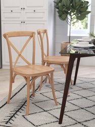 Bardstown X-Back Bistro Style Wooden High Back Dining Chair In Driftwood - Driftwood
