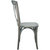 Bardstown X-Back Bistro Style Wooden High Back Dining Chair In Grey