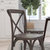 Bardstown X-Back Bistro Style Wooden High Back Dining Chair In Grey