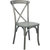 Bardstown X-Back Bistro Style Wooden High Back Dining Chair In Grey