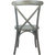 Bardstown X-Back Bistro Style Wooden High Back Dining Chair In Grey