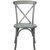 Bardstown X-Back Bistro Style Wooden High Back Dining Chair In Grey