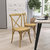 Bardstown X-Back Bistro Style Wooden High Back Dining Chair In Natural - Natural