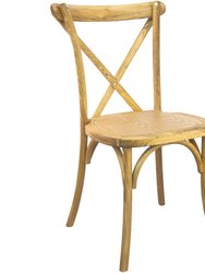 Bardstown X-Back Bistro Style Wooden High Back Dining Chair In Natural