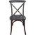 Bardstown X-Back Bistro Style Wooden High Back Dining Chair In Walnut