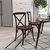 Bardstown X-Back Bistro Style Wooden High Back Dining Chair In Walnut - Walnut