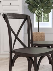 Bardstown X-Back Bistro Style Wooden High Back Dining Chair In Walnut