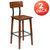 Breton Bar Height Dining Stools with Steel Supports and Footrest in Walnut Brown - Set Of 2