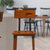 Breton Bar Height Dining Stools with Steel Supports and Footrest in Walnut Brown - Set Of 2