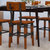 Breton Dining Chairs with Steel Supports and Footrest in Walnut Brown - Set Of 4