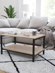 Bromwell Coffee Table Rustic Driftwood And Metal Frame Coffee Table With Storage