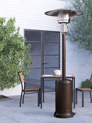 Bronze Finished Stainless Steel 7.5' Tall 40,000 BTU Outdoor Propane Patio Heater with Wheels