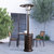 Bronze Finished Stainless Steel 7.5' Tall 40,000 BTU Outdoor Propane Patio Heater with Wheels