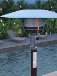 Bronze Finished Stainless Steel 7.5' Tall 40,000 BTU Outdoor Propane Patio Heater with Wheels