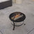 Bunyan Fire Pit Outdoor Wood Burning Round Iron 22" Fire Pit For Patio, Backyard, Camping, Picnics With Spark Screen And Poker