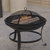 Bunyan Fire Pit Outdoor Wood Burning Round Iron 22" Fire Pit For Patio, Backyard, Camping, Picnics With Spark Screen And Poker - Black
