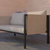 Cape Cod Outdoor Love Seat/Sofa With Removable Beige Fabric Cushions And Black Steel Frame