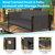 Cape Cod Outdoor Love Seat/Sofa With Removable Charcoal Fabric Cushions And Black Steel Frame