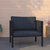 Cape Cod Outdoor Patio Chair With Charcoal Removable Fabric Cushions And Black Steel Frame - Charcoal