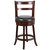 Carina Series 26" Wooden Counter Height Stool in Cappuccino Finish with Single Slat Ladder Back with Faux Leather Seat