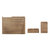 Ceely 3 Piece Wooden Desk Organizer Set For Desktop, Countertop, Or Vanity In Rustic Brown