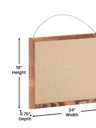Clarey 18 x 24 Linen Display Board With Wooden Frame And Push Pins