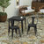 Clarkton Set of Two Indoor/Outdoor Black Poly Resin Stacking Arm Chair