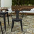 Clarkton Set of Two Indoor/Outdoor Black Poly Resin Stacking Arm Chair