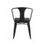 Clarkton Set of Two Indoor/Outdoor Black Poly Resin Stacking Arm Chair