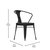 Clarkton Set of Two Indoor/Outdoor Black Poly Resin Stacking Arm Chair