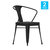 Clarkton Set of Two Indoor/Outdoor Black Poly Resin Stacking Arm Chair