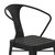 Clarkton Set of Two Indoor/Outdoor Black Poly Resin Stacking Arm Chair