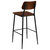 Copenhagen Industrial Bar and Kitchen Stool with Gunmetal Steel Frame and Rustic Wood Seat