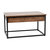 Corsica Coffee Table 2 Piece Walnut Wood Grain Surface Black Metal Frame Nesting Coffee Table With Storage