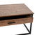 Corsica Coffee Table 2 Piece Walnut Wood Grain Surface Black Metal Frame Nesting Coffee Table With Storage