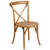 Davisburg Stackable Oak Wooden Cross Back Bistro Dining Chair
