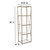 Doniphan 64" Modern Bookshelf Glass 4-Shelf Bookcase with Powder Coated Matte Gold Cross Braced Frame