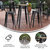 Dryden Indoor/Outdoor Bar Top Table, 23.75" Round All Weather Poly Resin Top With Steel Base