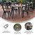 Dryden Indoor/Outdoor Dining Table, 30" Round All Weather Poly Resin Top With Steel Base