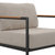 Eastport Outdoor Accent Chair with Removable Beige Fabric Cushions and Black Teak Accented Aluminum Frame
