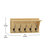 Enid Bamboo Finish Pine Wood 24 Inch Wall Mount Storage Rack with 5 Hooks and Upper Display Shelf