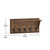 Enid Weathered Pine Wood 24 Inch Wall Mount Storage Rack With 5 Hooks And Upper Display Shelf