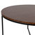 Fairdale Walnut Coffee Table with Round Matte Black Cross Brace Frame